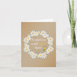 Couronne de marguerite et abeille volante Merci