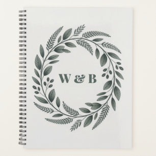 Couronne de monogramme botanique