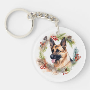 Couronne de Noël au Berger Allemand Chien de fête
