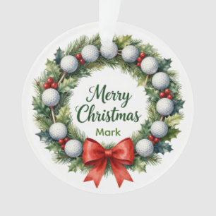 Couronne de Noël de golf 