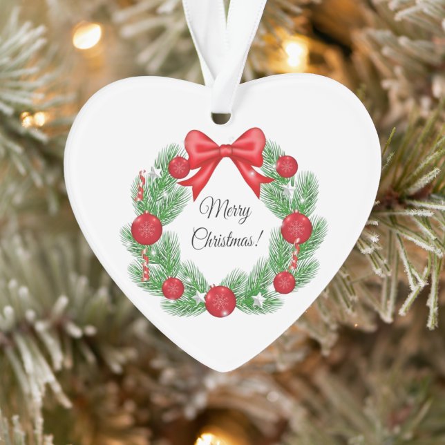 Couronne de Noël des Branches Décorée (Christmas Letter F with Santa Claus Cap and stocking & great Christmas Ornaments)