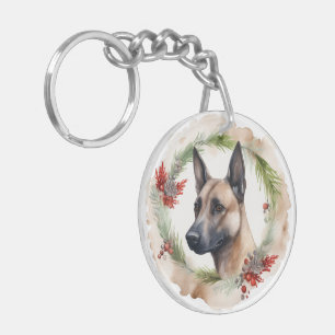 Couronne de Noël festive de Malinois belge