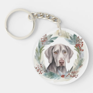 Couronne de Noël Weimaraner Chien festif