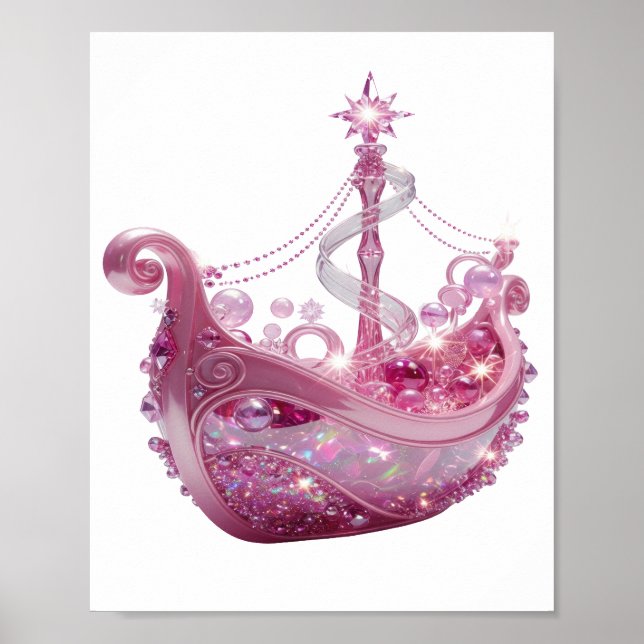 Couronne de princesse argentée moderne impression (Devant)