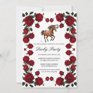 Couronne de roses rouges classiques Invitation Ken