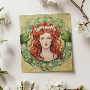 Couronne de Sainte Brigitte Imbolc Carte de vœux p