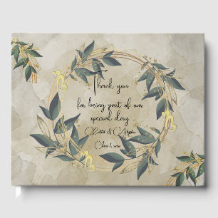 Couronne d'olive de mariage Livre d'or personnalis