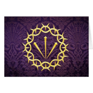 Couronne D'Or D'Épines Sur Arrière - plan Violet N