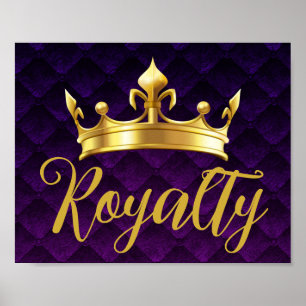 Couronne dorée Purple Plush Royalty Impression d'a