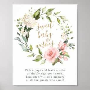 Couronne fleurie Sweet Baby Waches Livre d'or Symb