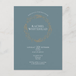 Couronne florale élégante Invitation à une douch