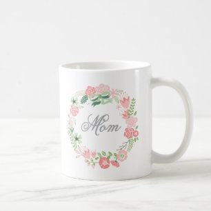 Couronne florale   Mug de la fête des mères