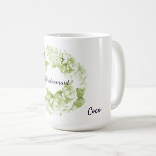 Couronne monochrome verte Tasse à café demoiselle