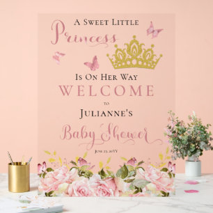 Couronne   Papillons Floral Princess Baby shower