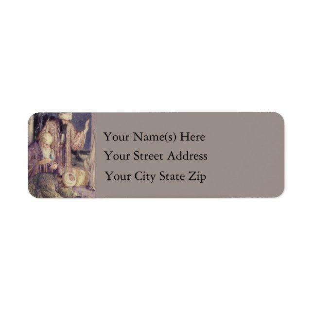 Couronné Par Trois Rois Étiquette de adresse de No (Devant)