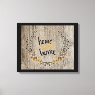 Couronne rustique Toile imprimée Home Sweet Home