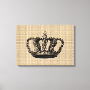 Couronne vintage sur la toile