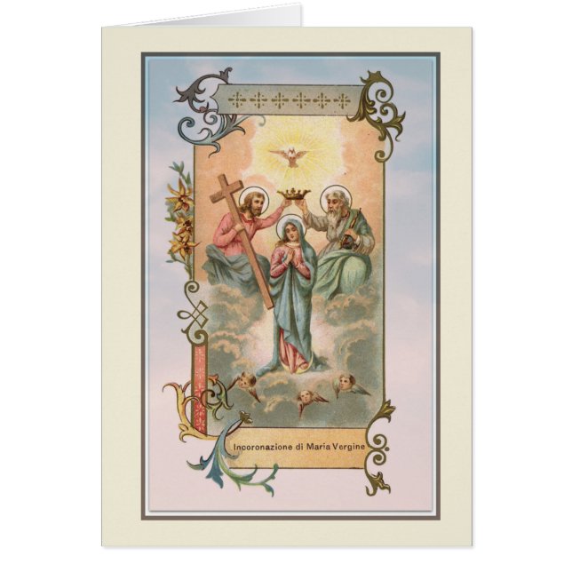 Couronnement religieux de Vierge Marie béni (Devant)