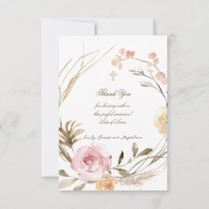 couronnes de fleurs cartes de remerciement petit B