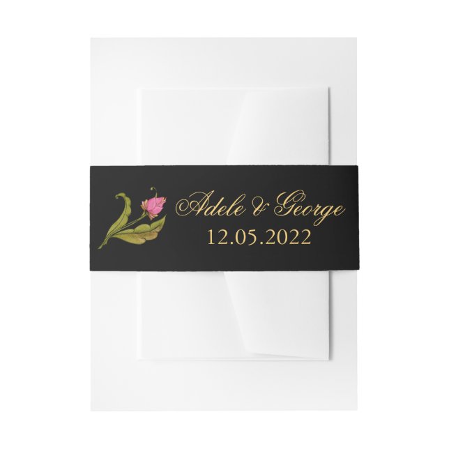 Couronnes florales roses | Bandeau de faire-part (Devant example)