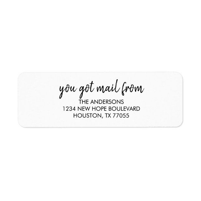 Courrier du Étiquette de adresse (Devant)