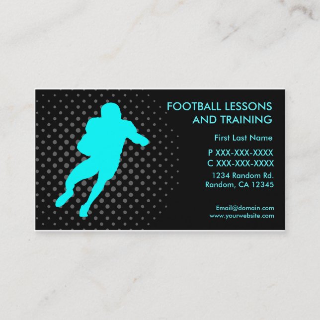 Cours de football formation cartes de visite perso (Devant)