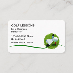 Cours de golf Cartes de visite instructeurs