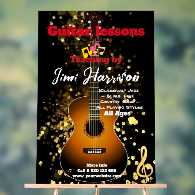 Cours de guitare Customisé Acrylique Signal Grande (Neutre)