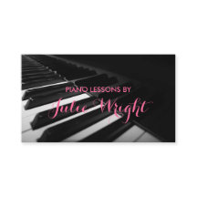 Cours de piano, Carte de visite d'instructeur de m