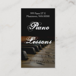 Cours de piano, instructeur, Carte de visite music