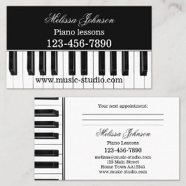 Cours de piano Musique Carte de visite de rendez-v