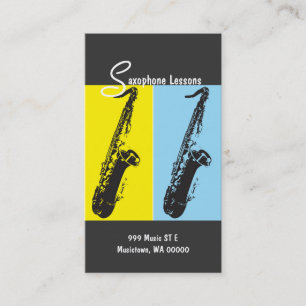 Cours de saxophone, instructeur, Carte de visite m