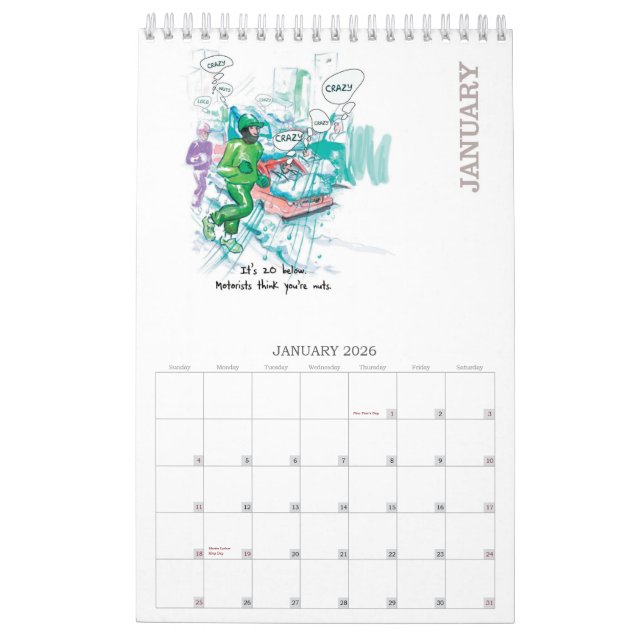 COURSE 2013 - Calendrier pour des coureurs - (Jan 2026)
