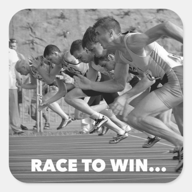 Course à la victoire - course autocollant motivati (Devant)