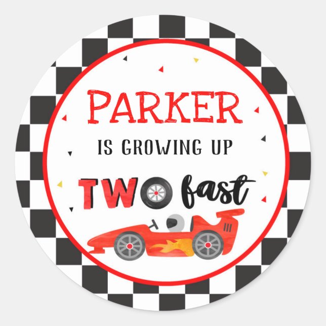 Course automobile Deux Stickers 2 Anniversaire Rap (Devant)