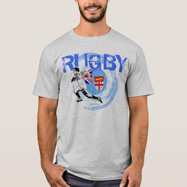 Course de T-shirt de fans de rugby des Fidji (Devant)