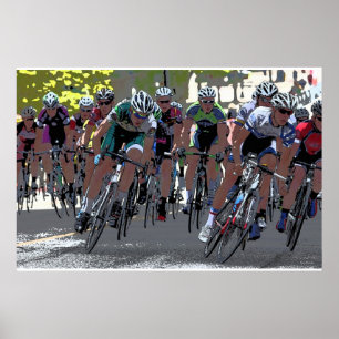 Course de vélo 36 x 24 Poster