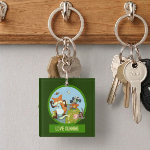 Course drôle d'animaux de la forêt Amour de la cou