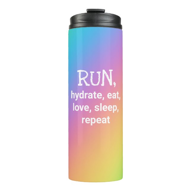 COURSE, Hydrate, Mange, Amour... Bouteille isother (Devant)