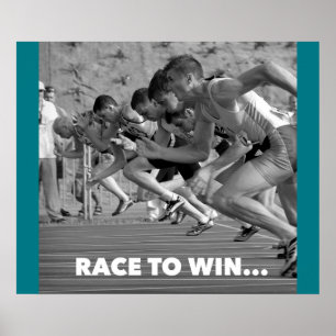 Course pour gagner - Poster Motivationnel