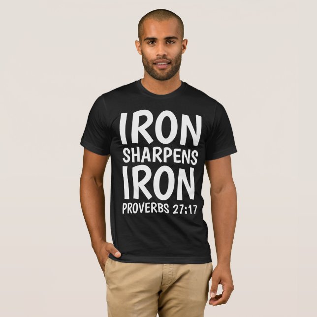 COURSES DE FER PROVERBES DE FER 27:17 t-shirts (Devant entier)
