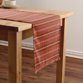 Court Chemin de table à carreaux rouge rouille rétro