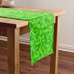 Court Chemin de table à pixels verts