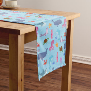 Court Chemin de table Animaux de mer