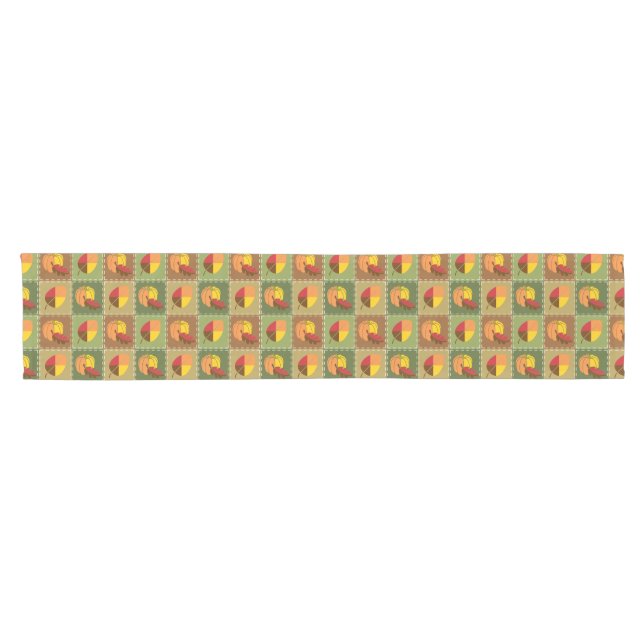 Court Chemin de table en patchwork d'automne (Horizontal)