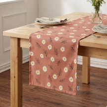 Chemin de table moderne en terre cuite à motif de