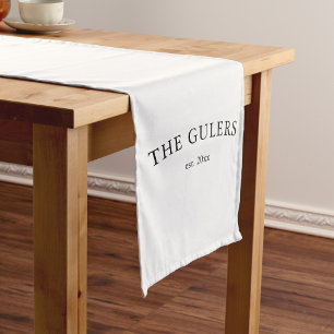 Court Chemin de table personnalisé pour mariage, décorat