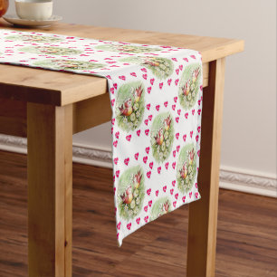 Court Chemin de table Saint-Valentin Oiseau Vintage