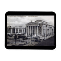 Court House, Library, New Haven CT 1912 Vintag Po