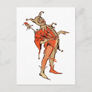 Court Jester Illustration Postkarte